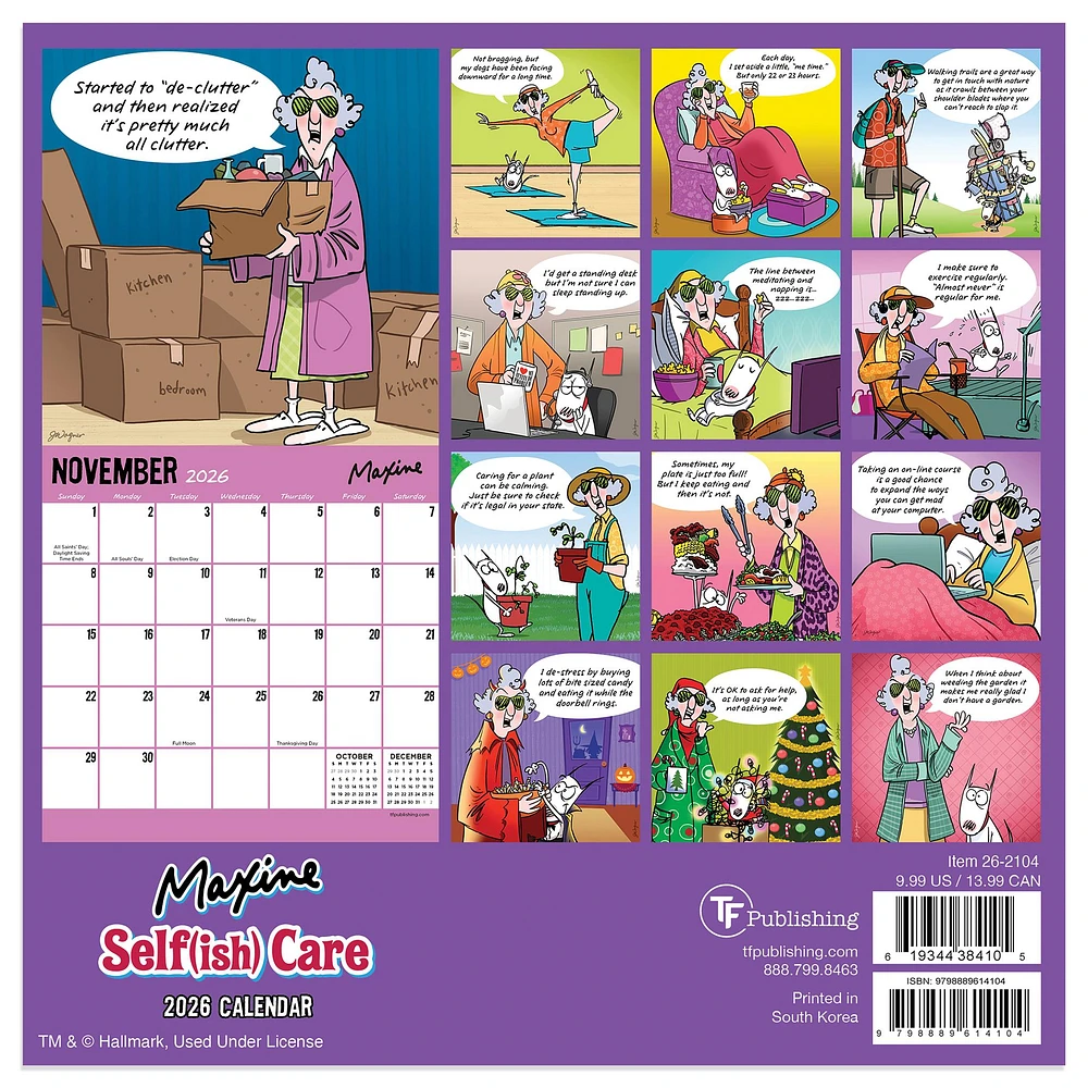 Maxine 2026 Mini Calendar