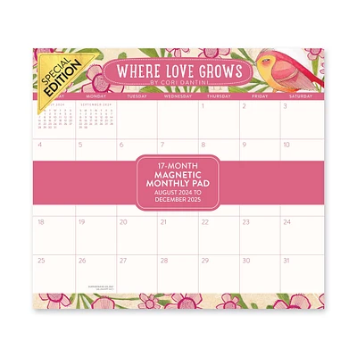 Where Love Grows Magnetic Pad Mini Exclusive 2025 Calendar