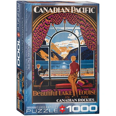 Beautiful Lake Louise Canadian Pacific Rail 1000 Piece Puzzle - Online Exclusive