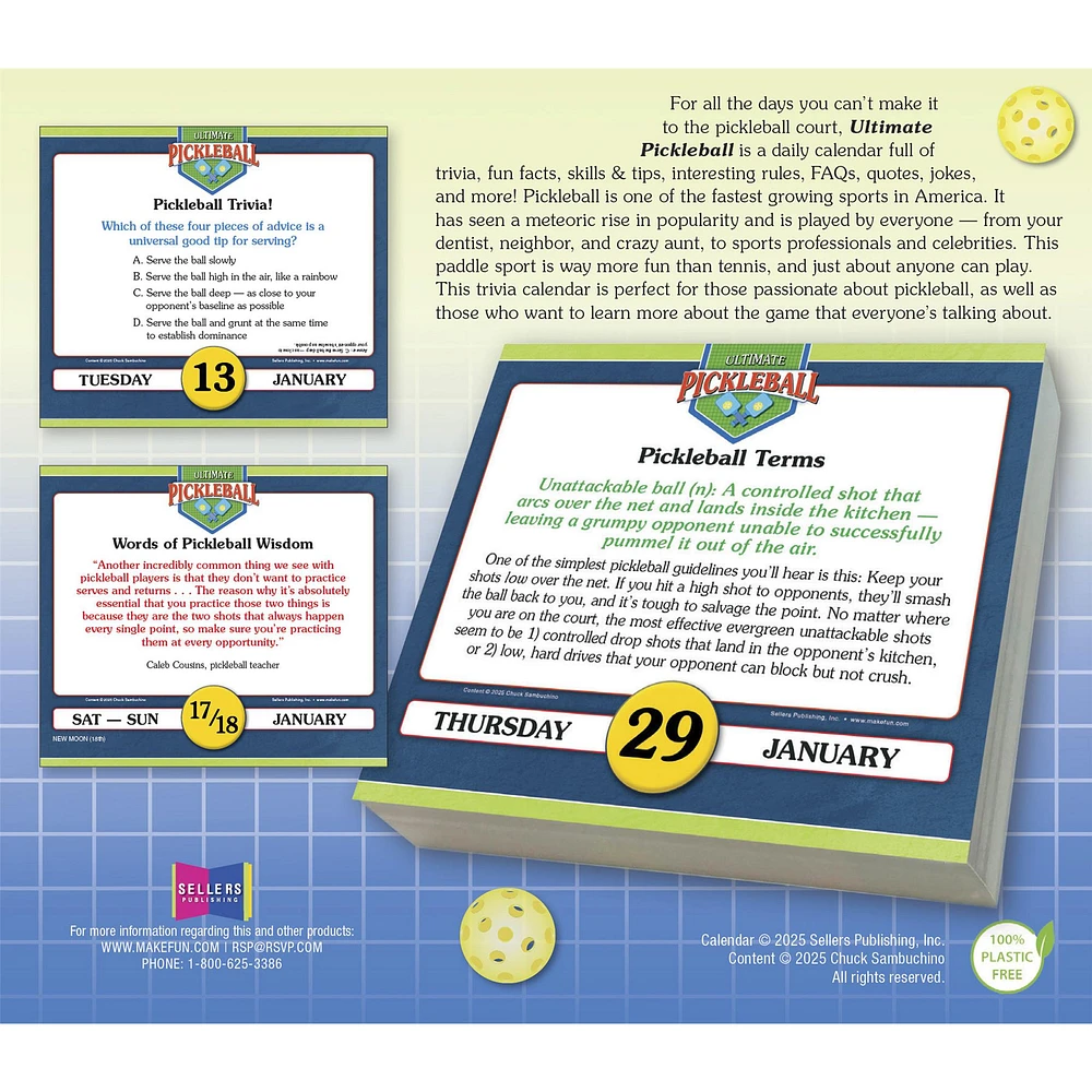 Ultimate Pickleball 2026 Box Calendar