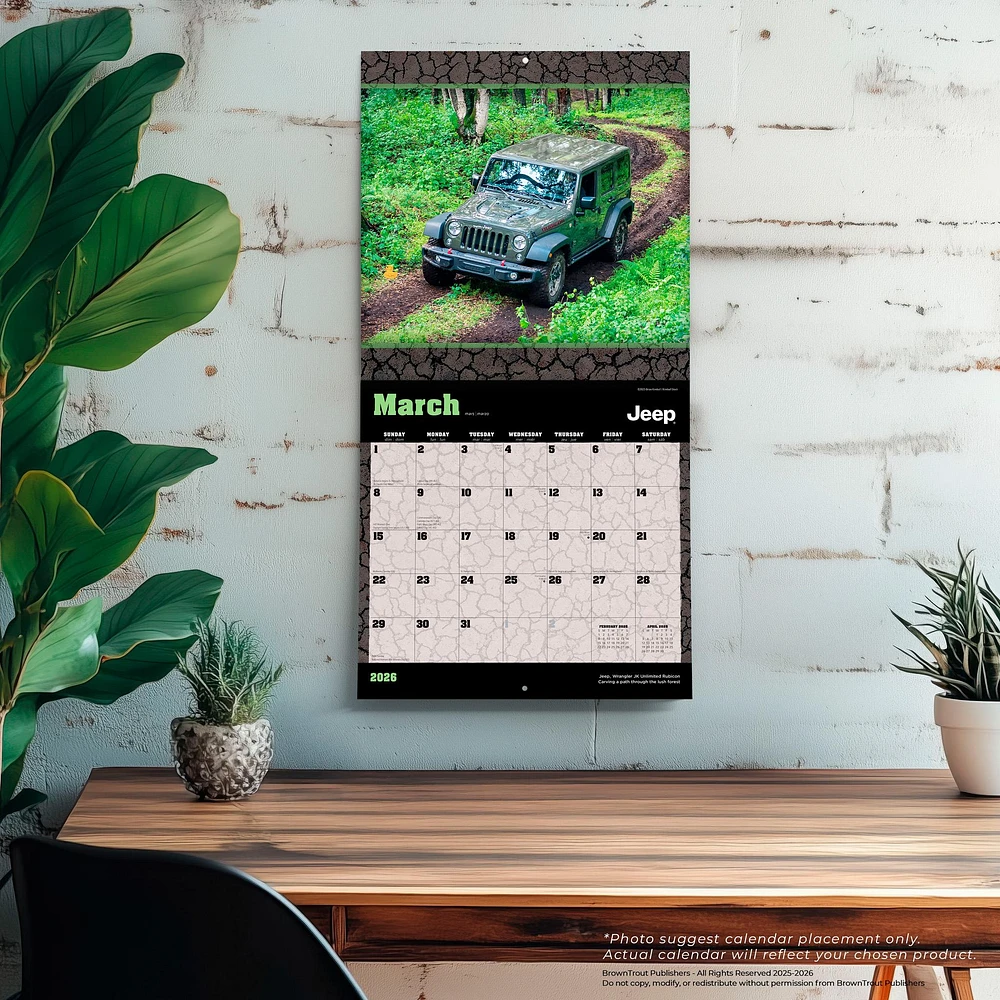 Jeep 2026 Wall Calendar