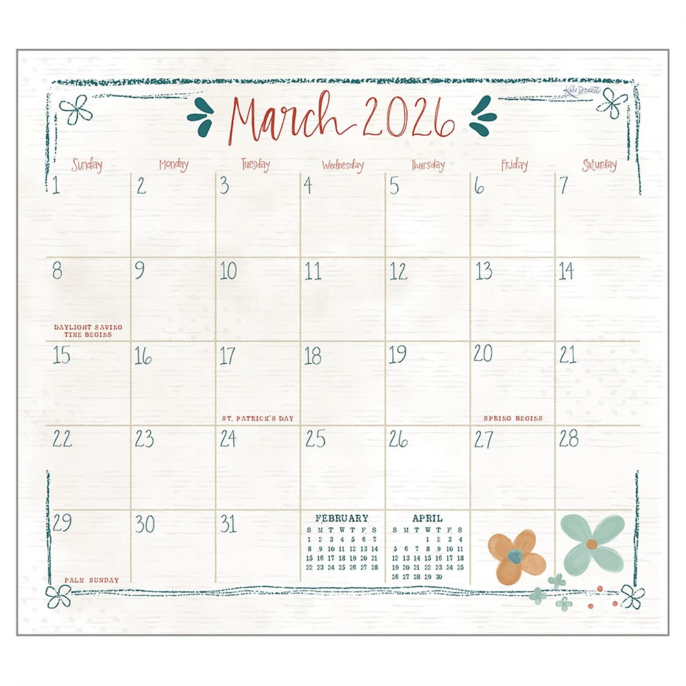 Tea Time 2026 Deluxe Wall Calendar