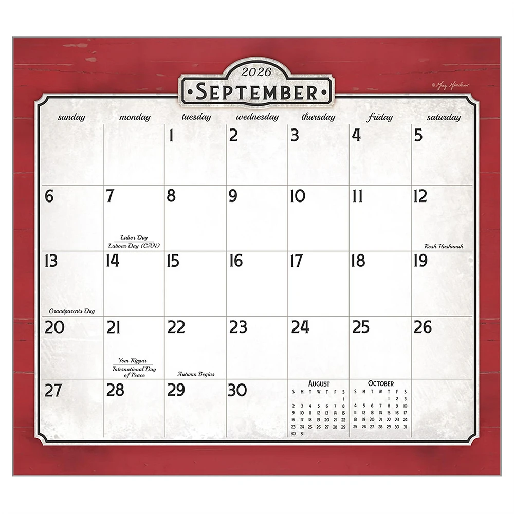 Nostalgic Main Street 2026 Deluxe Wall Calendar - Online Exclusive