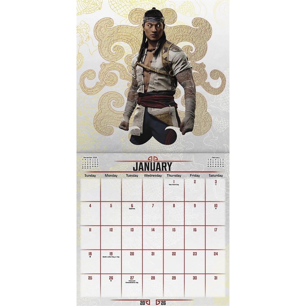 Mortal Kombat 2026 Wall Calendar - Online Exclusive
