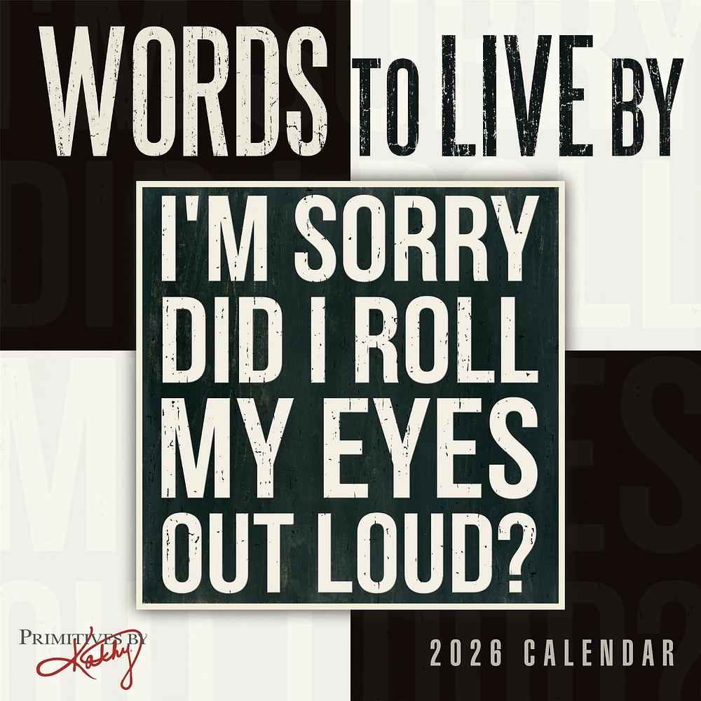 Words To Live By 2026 Mini Calendar