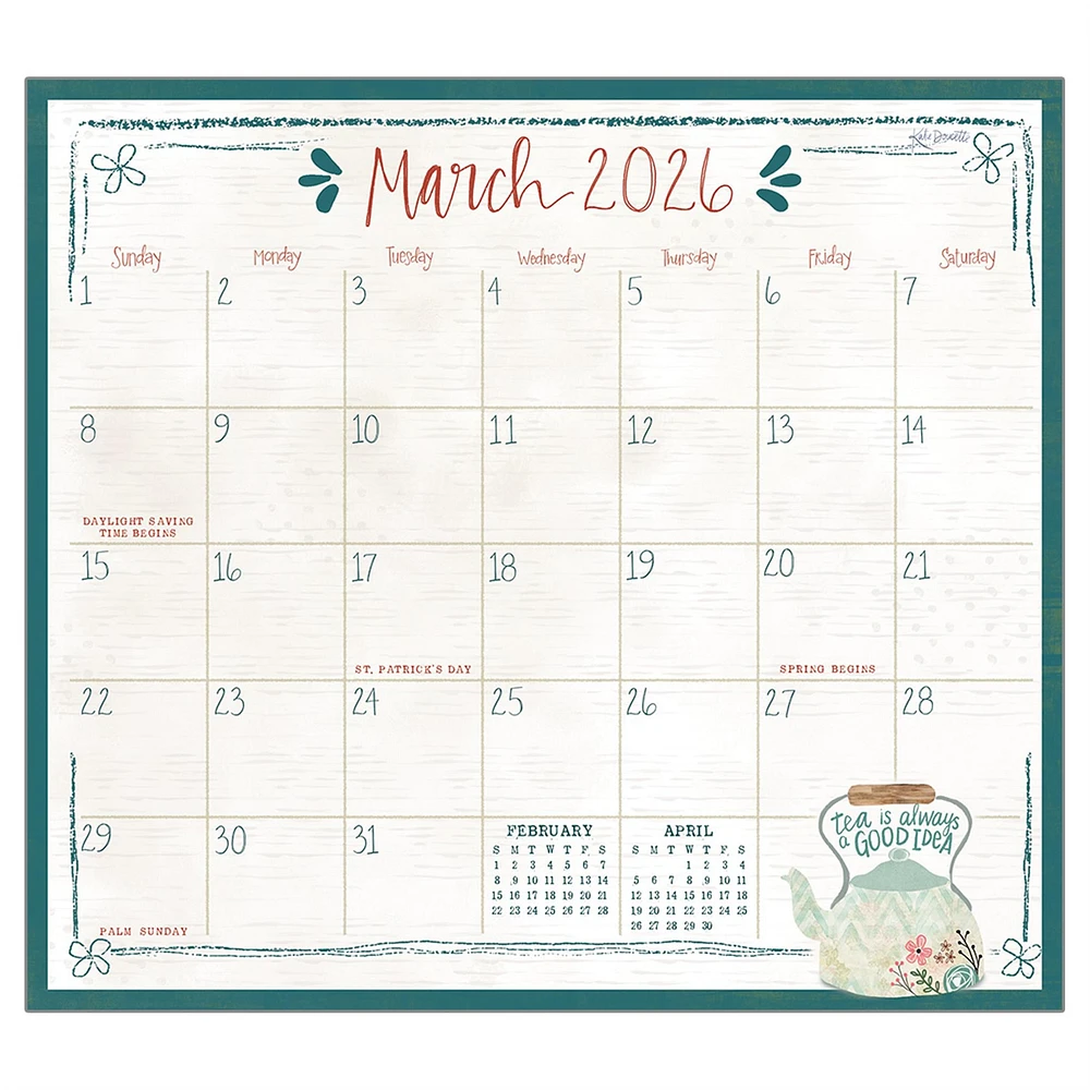 Tea 2026 Mini Magnetic Calendar - Online Exclusive