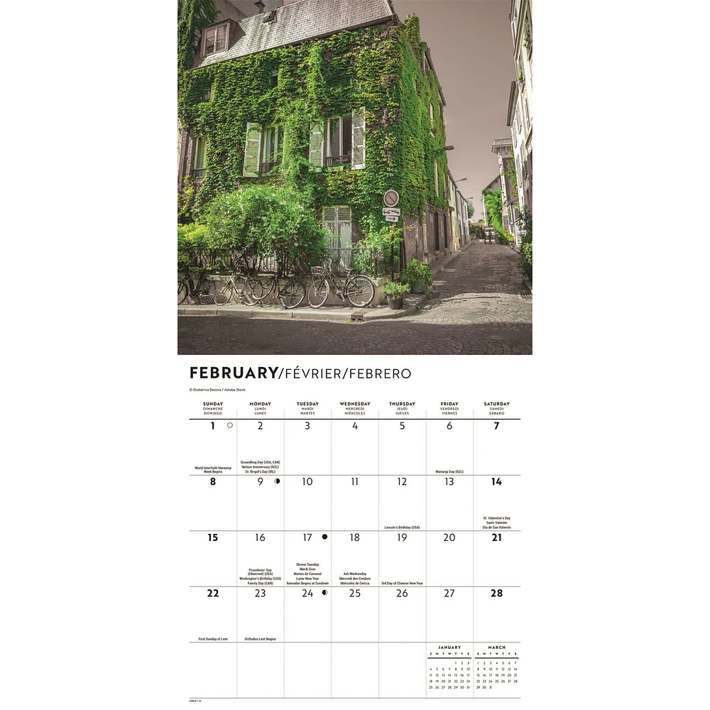 Paris Lux 2026 Mini Calendar