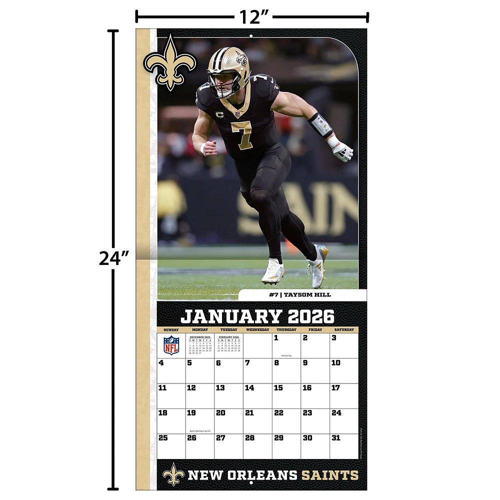 NFL New Orleans Saints 2026 Wall Calendar