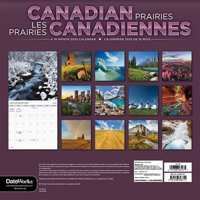 Canadian Prairies Bilingual Wall 2025 Calendar