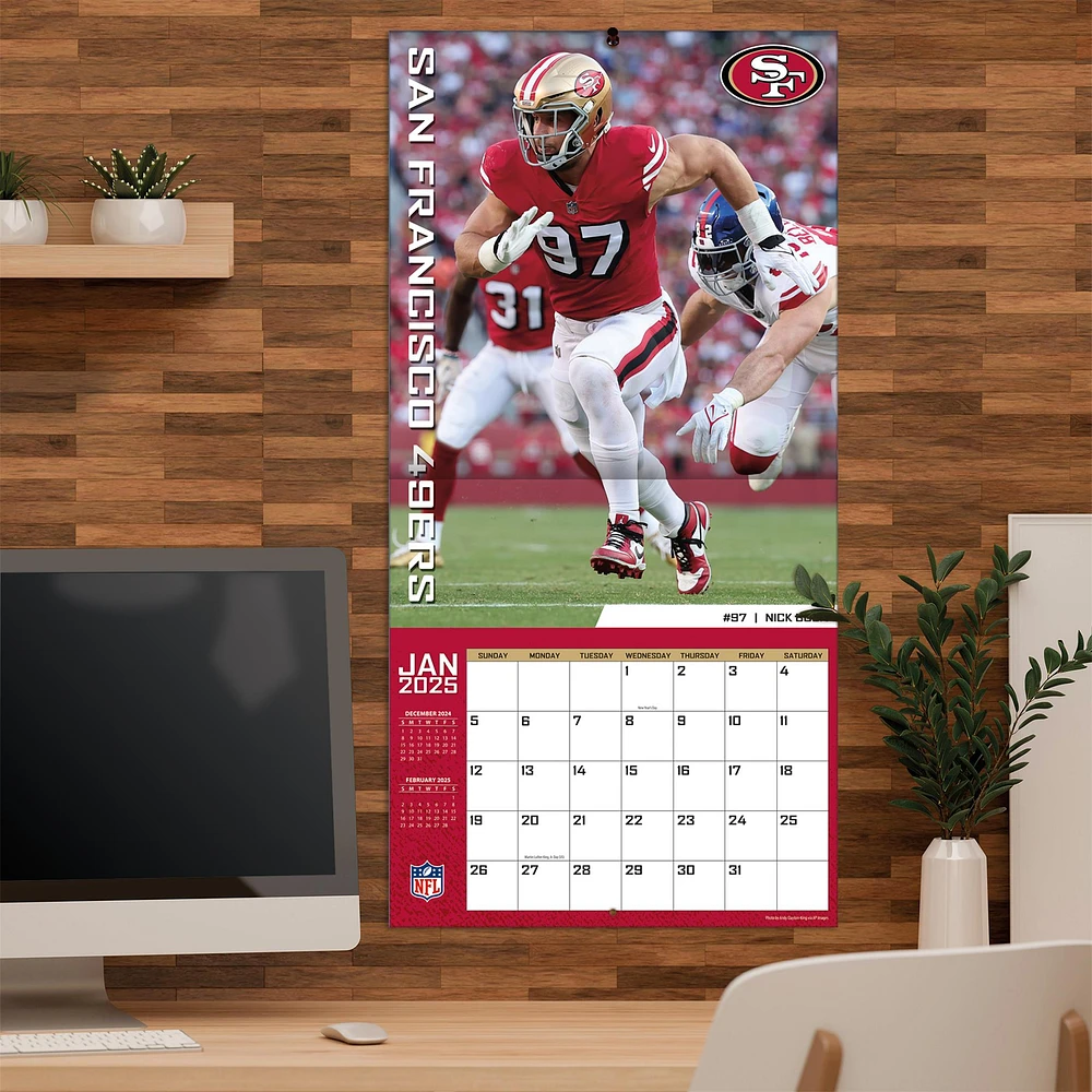 NFL San Francisco 49Ers Wall 2025 Calendar