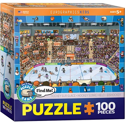 Spot and Find Me Hockey Game 100 Piece Puzzle