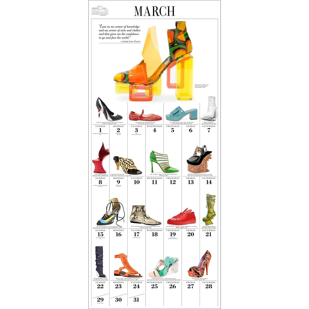 Shoes 365 2026 Wall Calendar