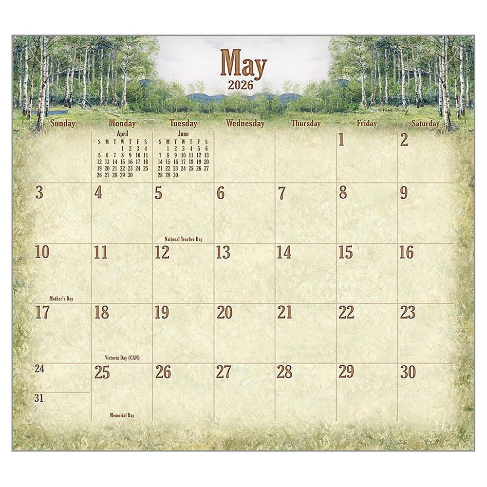 Woodland 2026 Deluxe Wall Calendar