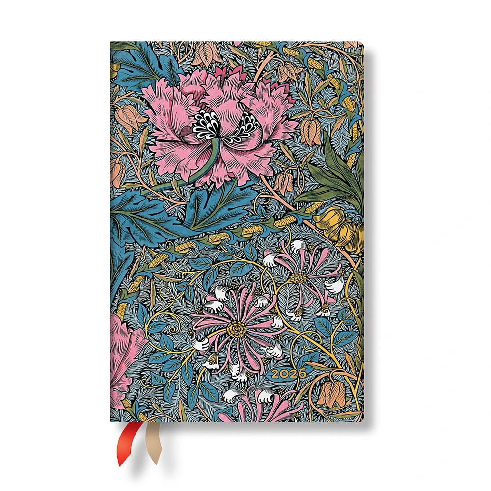 Pink Honeysuckle William Morris 2026 Daily Planner Calendar - Online Exclusive