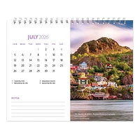 Canadian Geographic Scenic Double View 2026 Easel Calendar