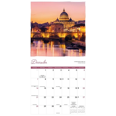 Romantic Europe Wall 2025 Calendar