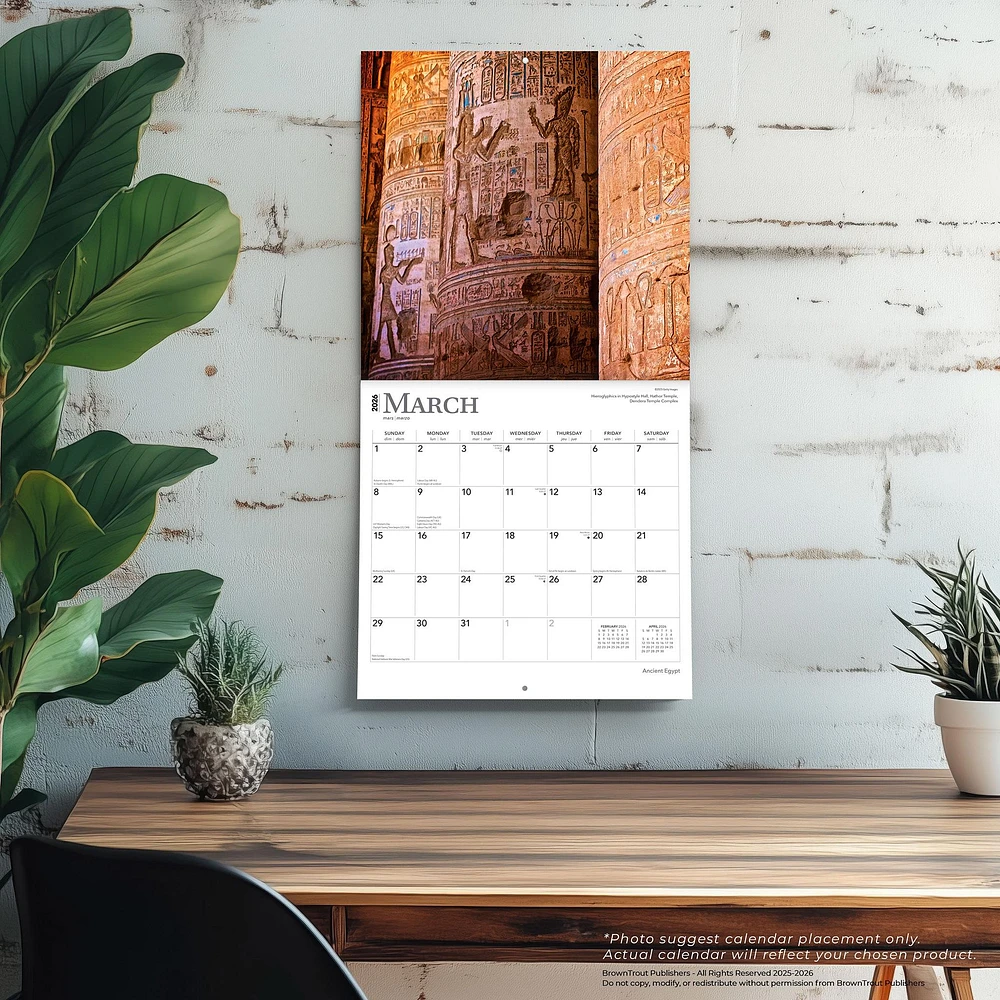 Ancient Egypt 2026 Wall Calendar - Online Exclusive