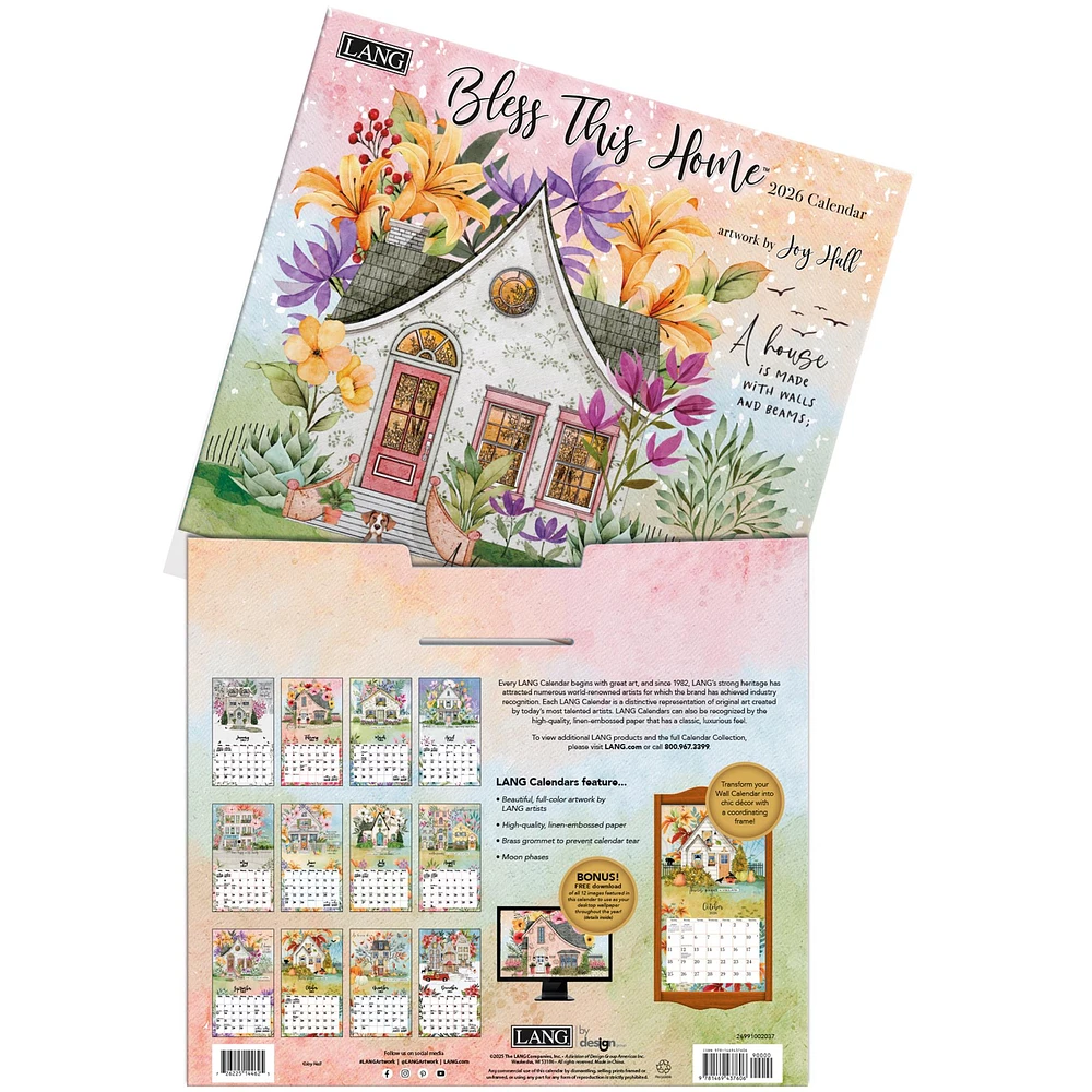 Bless This Home 2026 Deluxe Wall Calendar - Online Exclusive