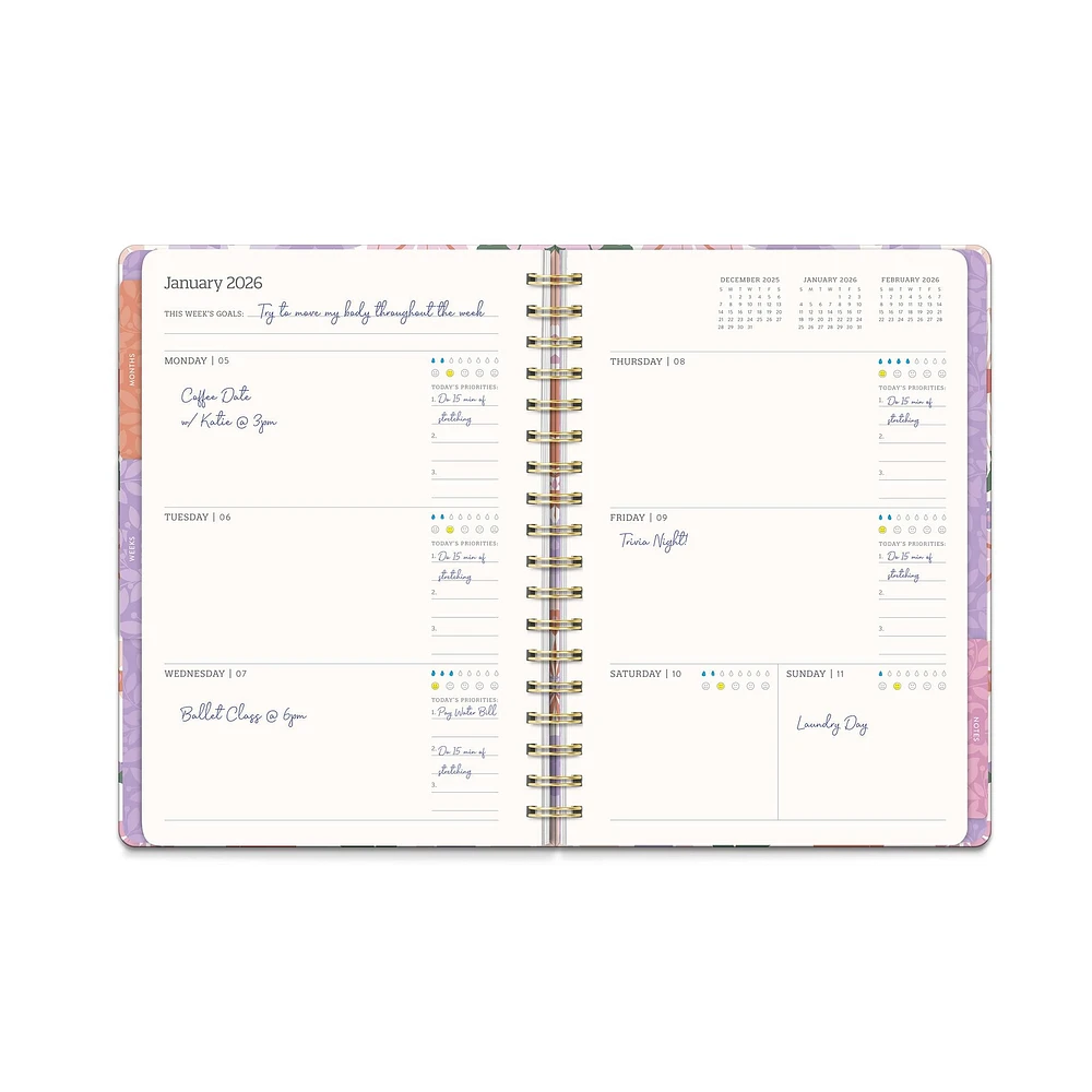 Secret Garden Tri-Tab 2026 Engagement Calendar