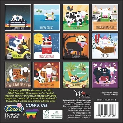 Cows Creamery Mini 2025 Calendar