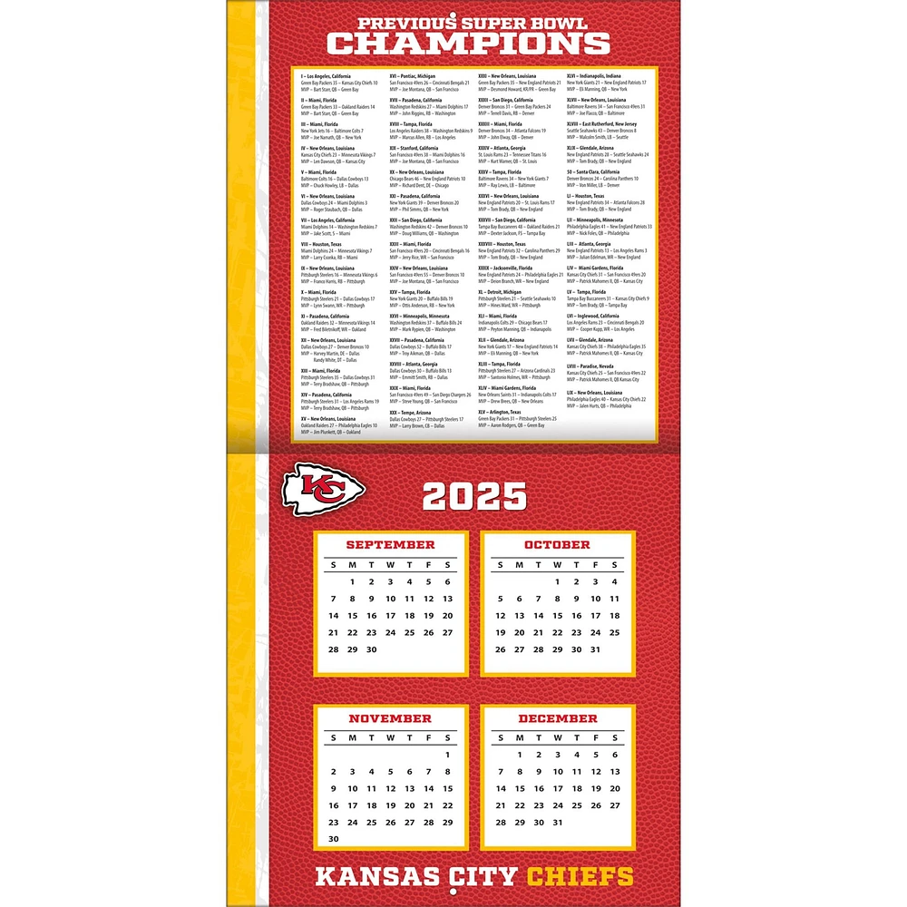 NFL Kansas City Chiefs 2026 Wall Calendar