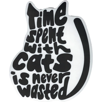 Time Spent with Cats is Never Wasted Vinyl Sticker