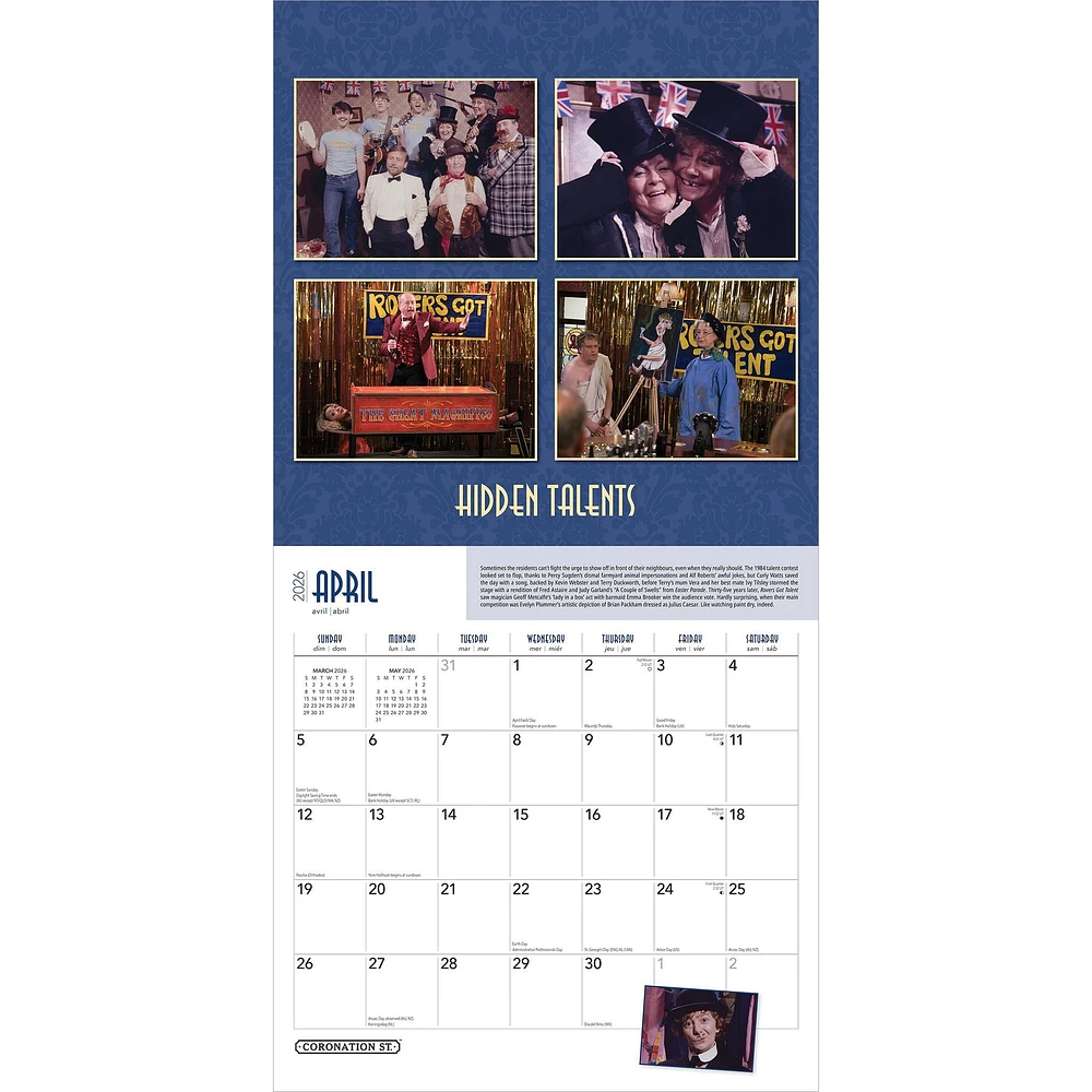 Coronation Street 2026 Wall Calendar