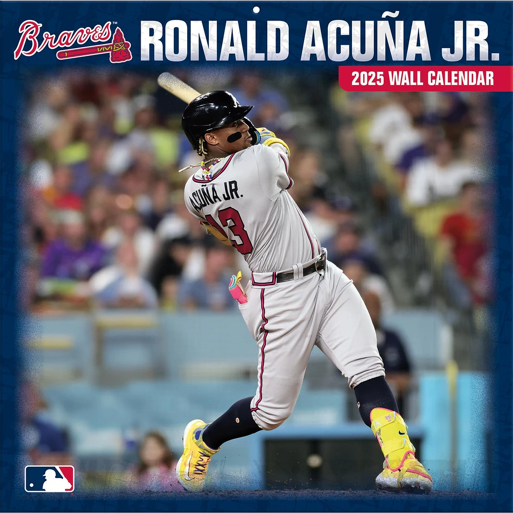 MLB Atlanta Braves Ronald Acuna Jr Wall 2025 Calendar - Online Exclusive