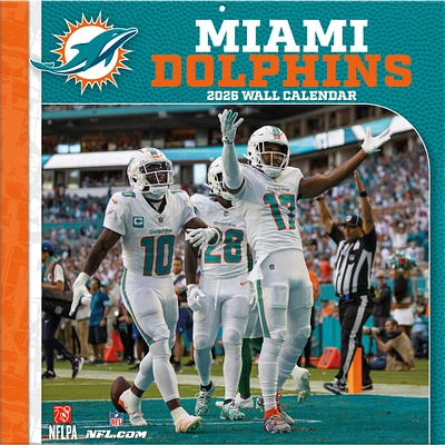 NFL Miami Dolphins 2026 Wall Calendar - Online Exclusive