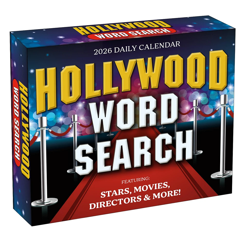 Hollywood Word Search 2026 Box Calendar - Online Exclusive