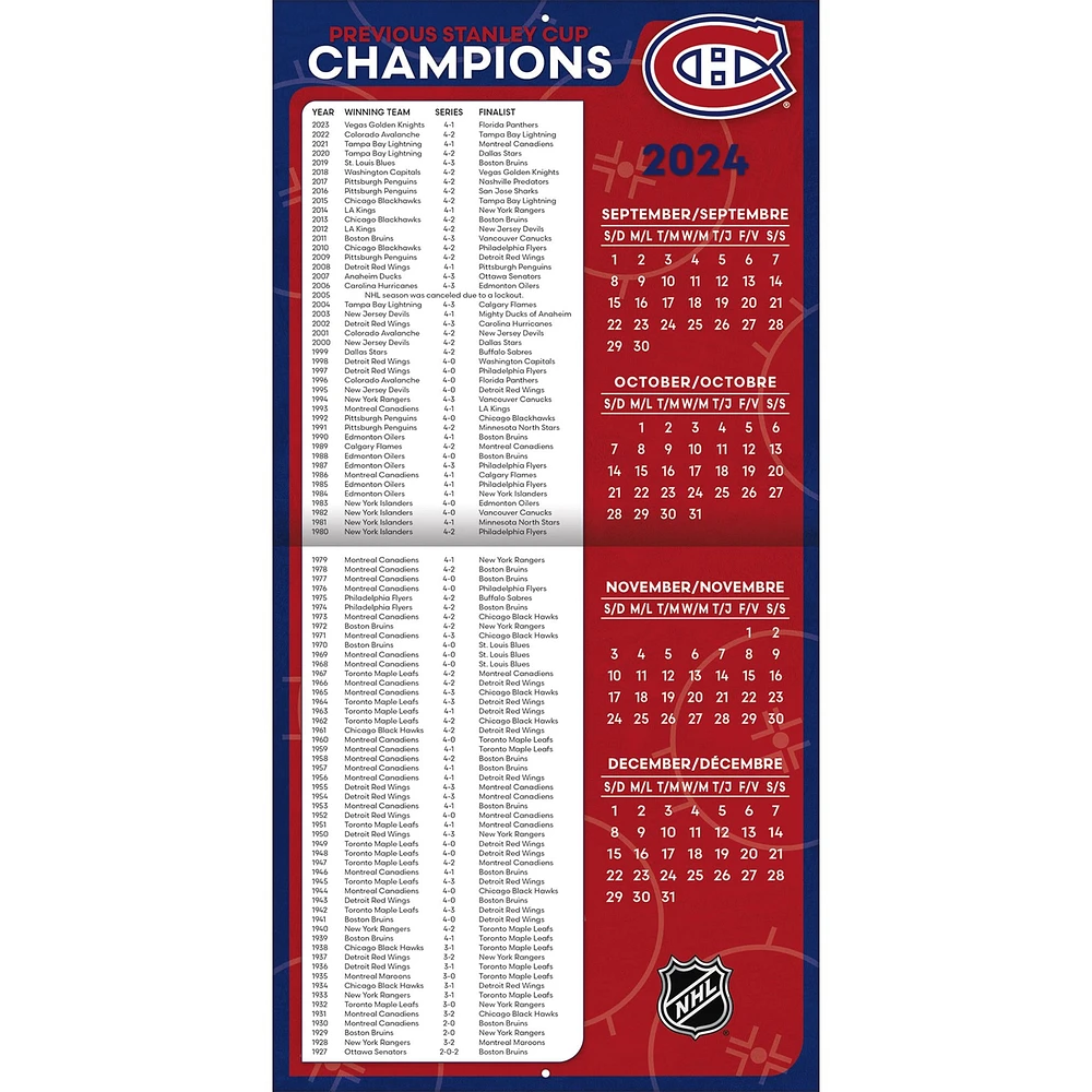 NHL Montreal Canadiens Mini 2025 Calendar