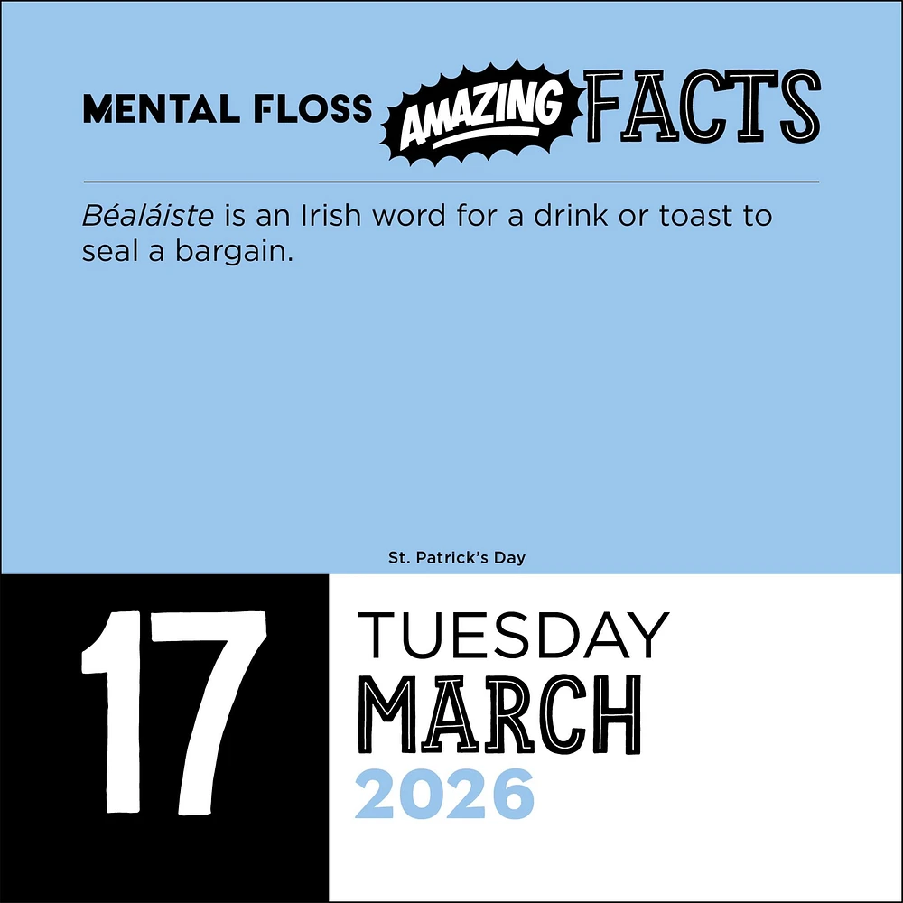 Amazing Facts From Mental Floss 2026 Box Calendar