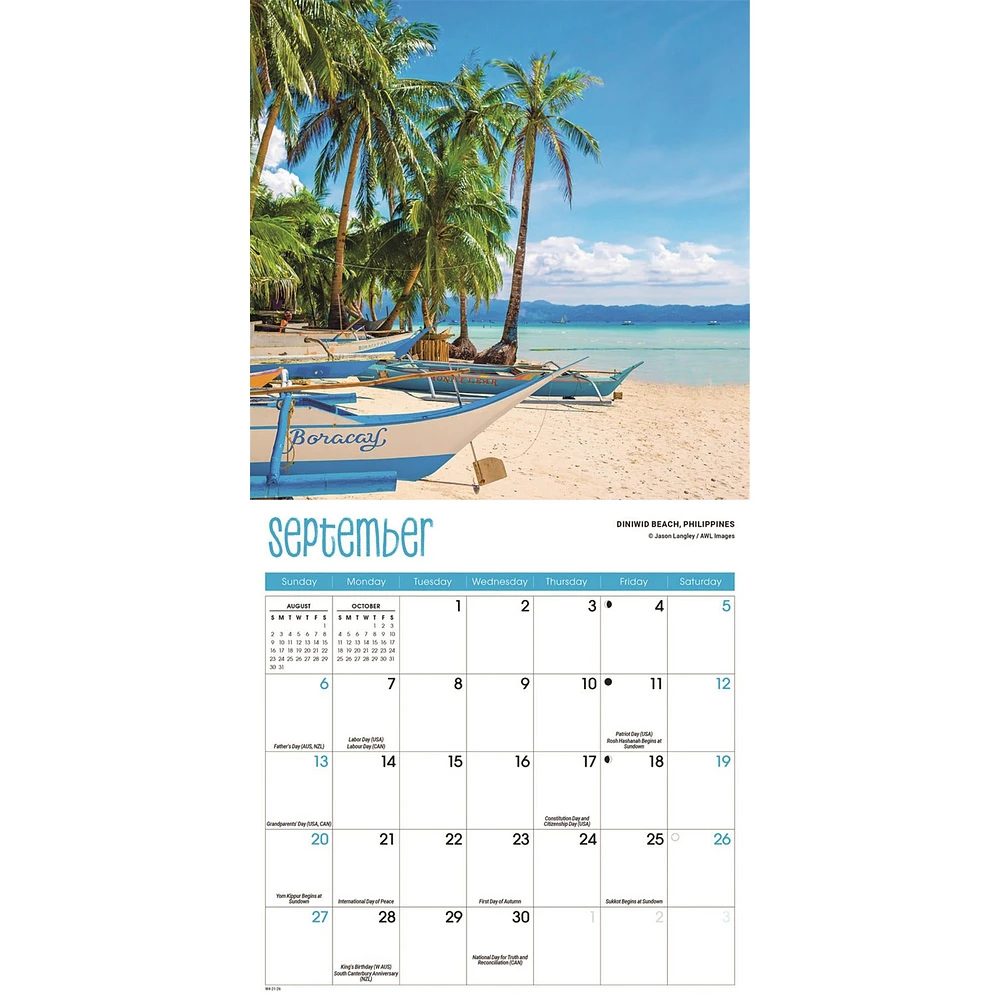 Beaches 2026 Mini Calendar