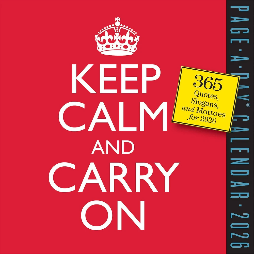 Keep Calm And Carry On 2026 Box Calendar