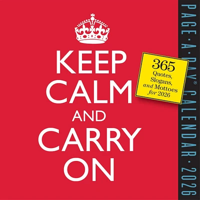 Keep Calm And Carry On 2026 Box Calendar