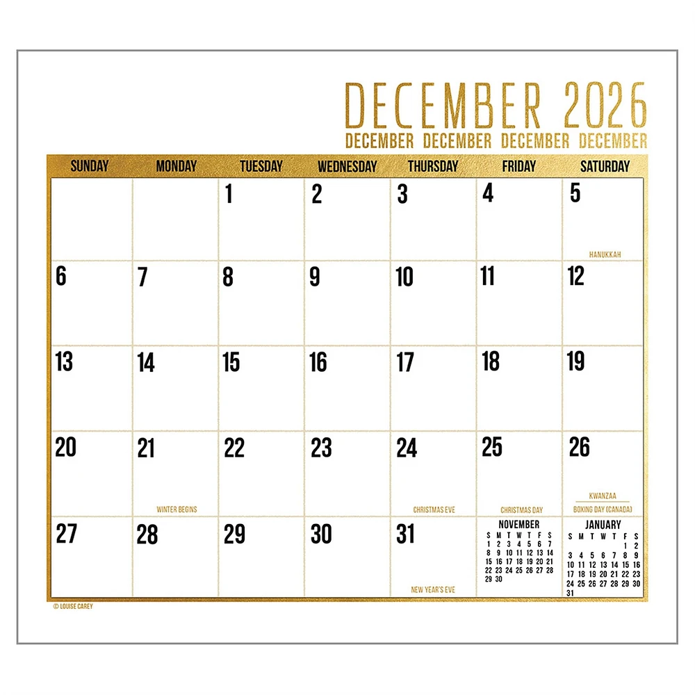 Live Laugh Love 2026 Deluxe Wall Calendar