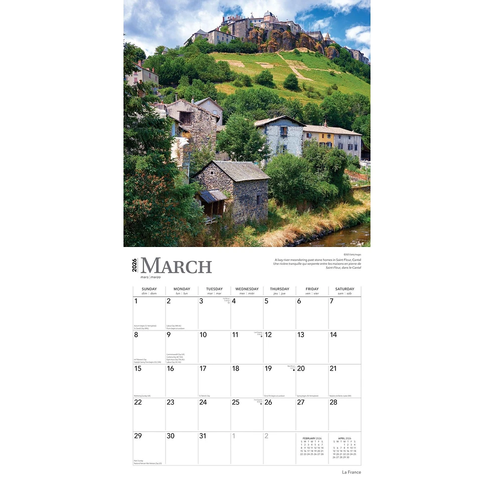 France La France Bilingual 2026 Wall Calendar - Online Exclusive