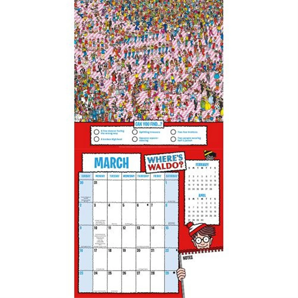 Where's Waldo Wall 2025 Calendar