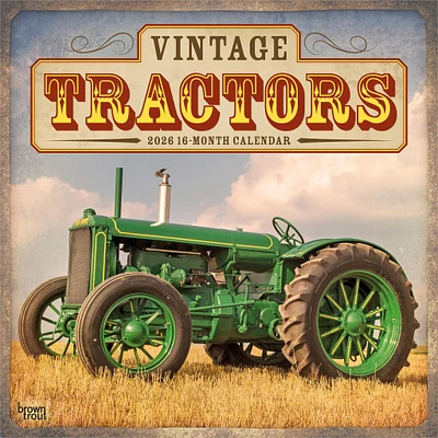 Vintage Tractors 2026 Wall Calendar - Online Exclusive