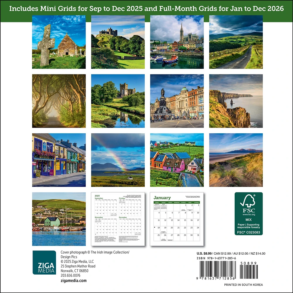 Ireland 2026 Mini Calendar