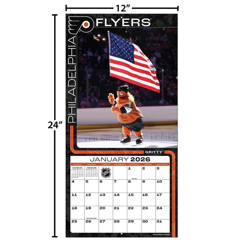 NHL Mascot 2026 Wall Calendar