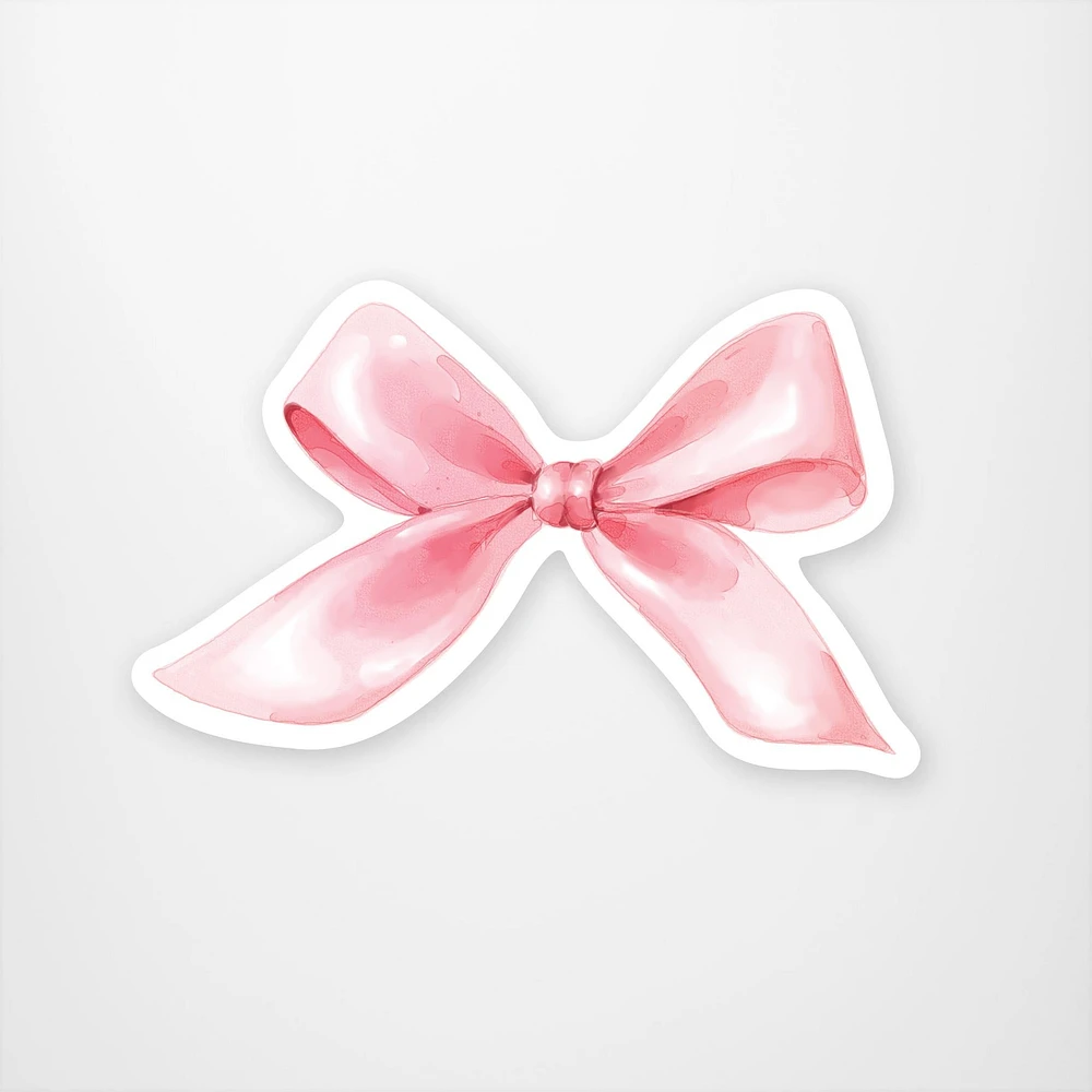 Pink Bow Vinyl Sticker