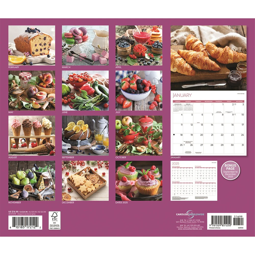 Kitchen 2026 Wall Calendar