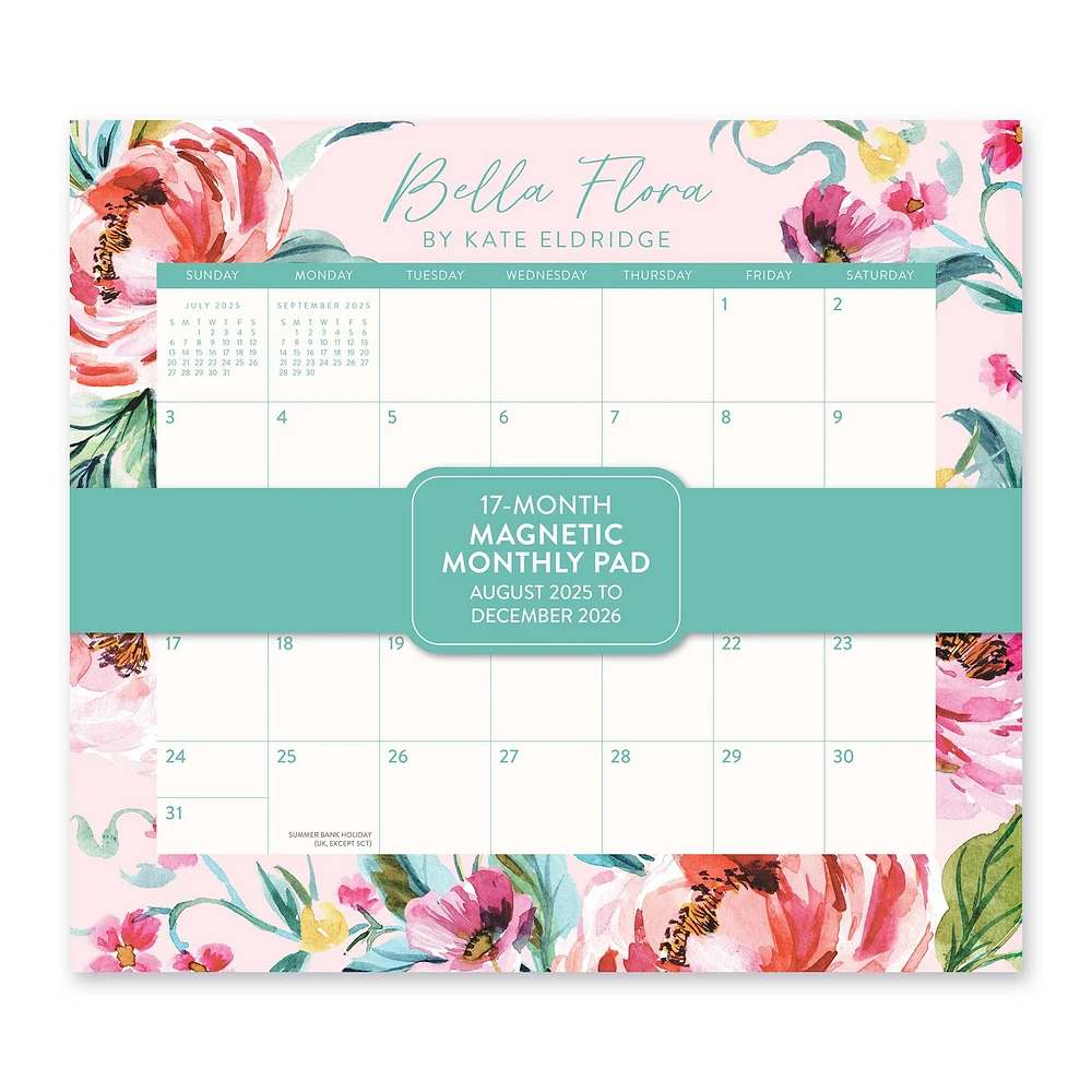 Bella Flora 2026 Exclusive Mini Magnetic Pad Calendar