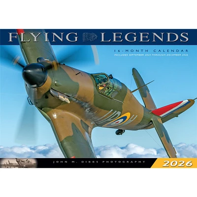 Flying Legends Oversized Wall  2026 Calendar