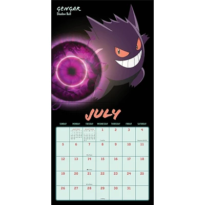 Pokémon Moves 2026 Wall Calendar - Online Exclusive