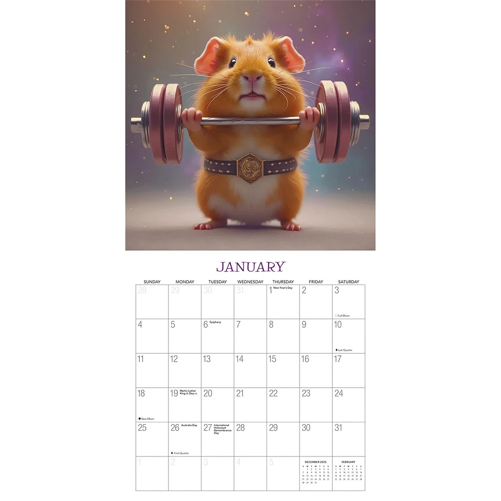 Guinea Pigs Rule! 2026 Wall Calendar