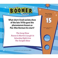 Baby Boomer Trivia 2026 Box Calendar - Online Exclusive