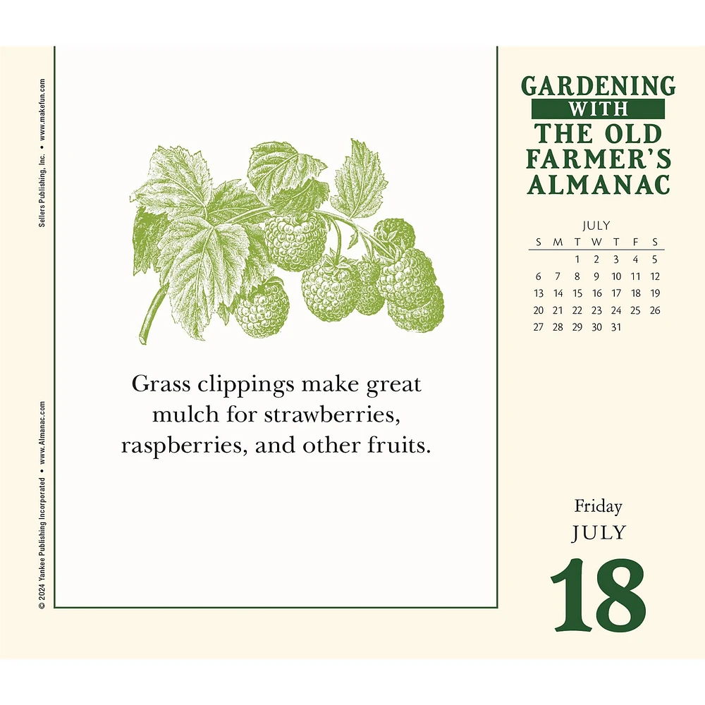 Old Farmers Almanac Gardening Box 2025 Calendar