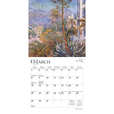 Monet 2026 Mini Calendar